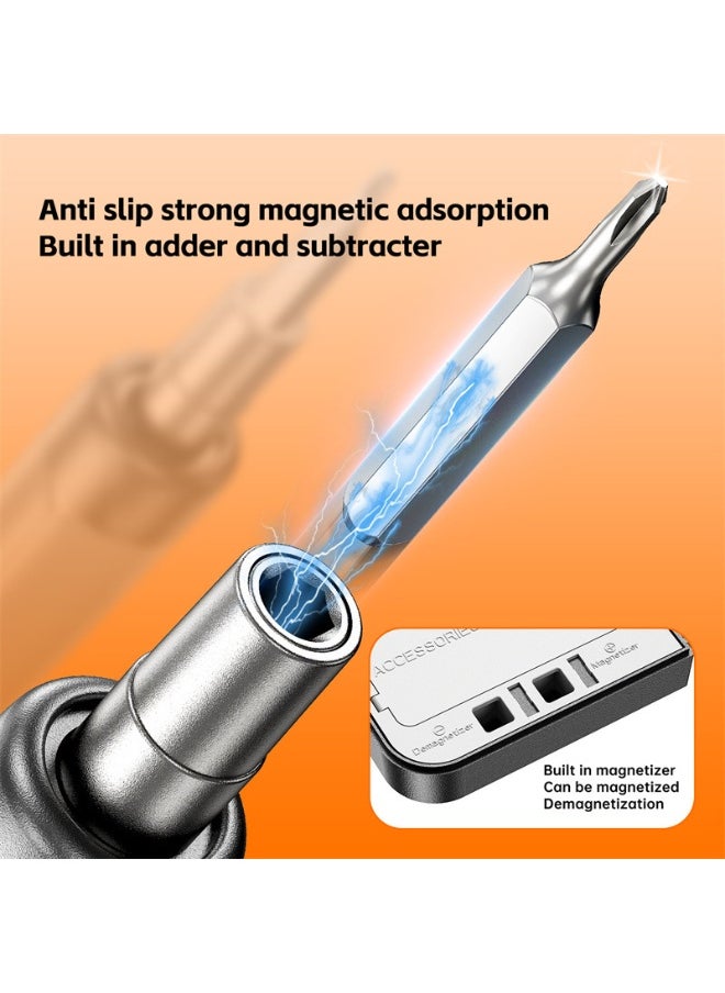 46-in-1 Precision Electric Screwdriver Set - Silent, Durable, High Torque Rechargeable Tool for Home Repair