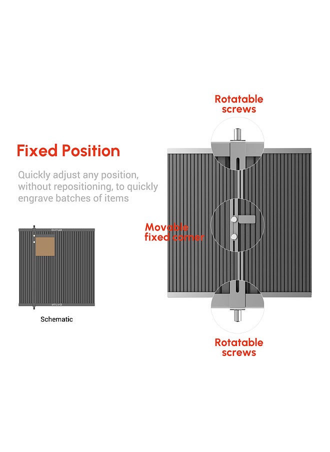 Portable Laser Cutting Aluminum Working Table All-metal Board Platform 448x400mm Fast Heat   Dissipation Table-protecting for CO2 Diode Laser Engraving Acrylic Wood Cutting Platform   Compatible with ATOMSTACK/NEJE/XTOOL/ORTUR/SCULPFUN