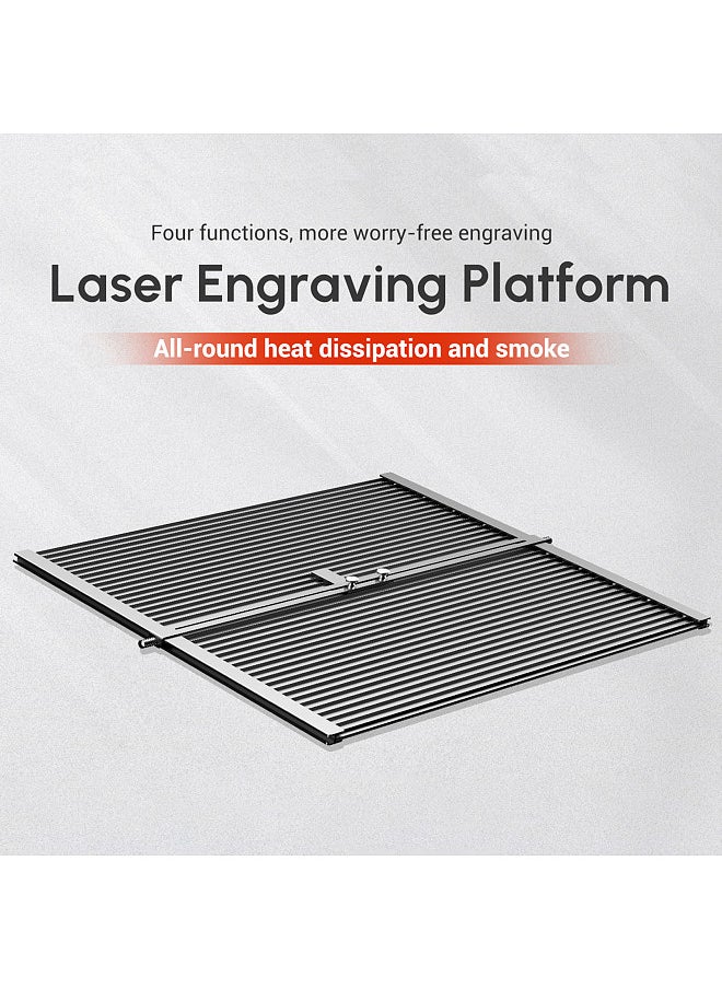 Portable Laser Cutting Aluminum Working Table All-metal Board Platform 448x400mm Fast Heat   Dissipation Table-protecting for CO2 Diode Laser Engraving Acrylic Wood Cutting Platform   Compatible with ATOMSTACK/NEJE/XTOOL/ORTUR/SCULPFUN