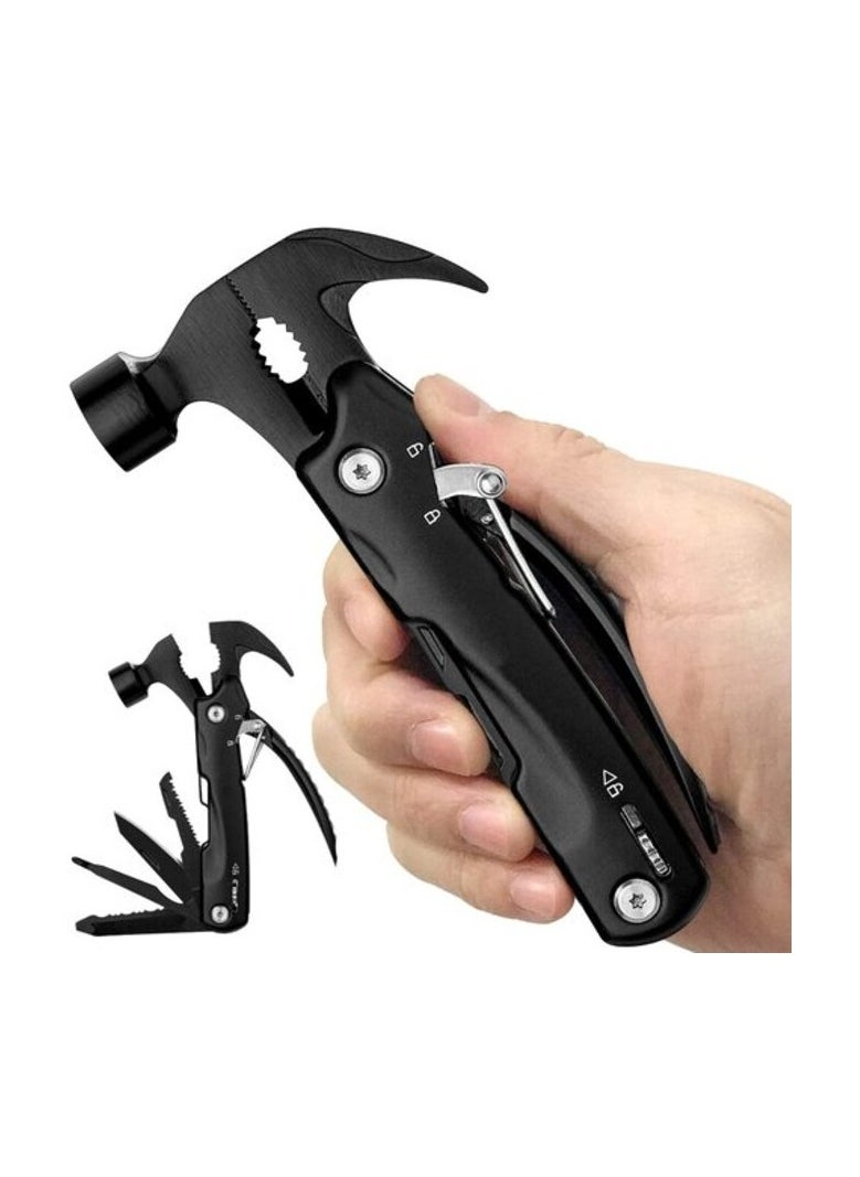 Aiwanto 12 in 1 Multi-Tool Mini Hammer Small Knife Bottle Cap Opener Screw Tighter Cutting Blades Camping Tool Gardening Home Tools Best Gift