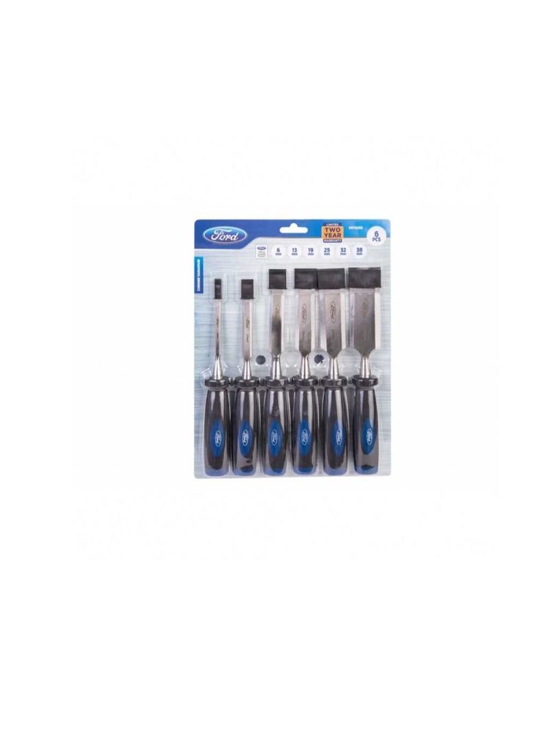 6 Pieces Chisel Set Size 6mm, 13mm, 19mm, 25mm, 32mm, 38mm