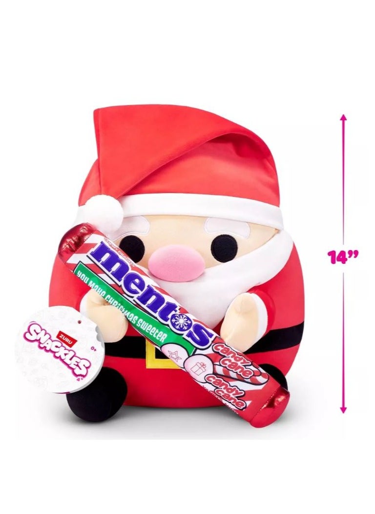 Snackles Santa Claus And Mentos Plush, 14 Inches