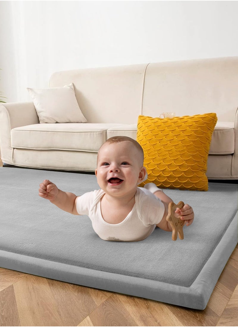 2 CM Thick Baby Play Mat, Nursery Area Rug Coral Velvet Crawling Rugs for Toddler Children Play Mat Yoga Mat Exercise Pads Carpet, Home Decor for Nursery, Kids Bedroom, 180 * 200