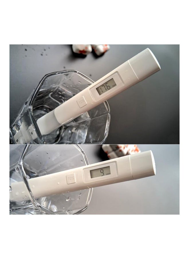 Professional Portable TDS Meter Detection Pen White 17x2x5cm
