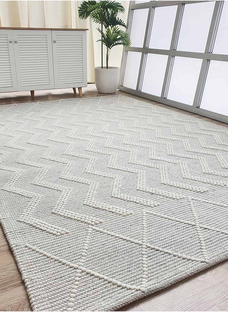 Handmade woven rug area rug for bedroom livig room carpet Woven rug natural and white color rug srn-016