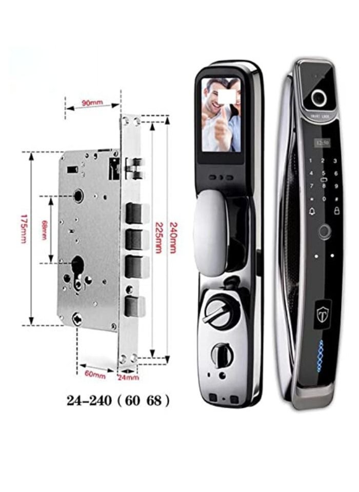 3D Face Real-time Intercom Smart Door Lock Security Face Camera Intelligent Fingerprint Password Biometric Electronic Key Unlock