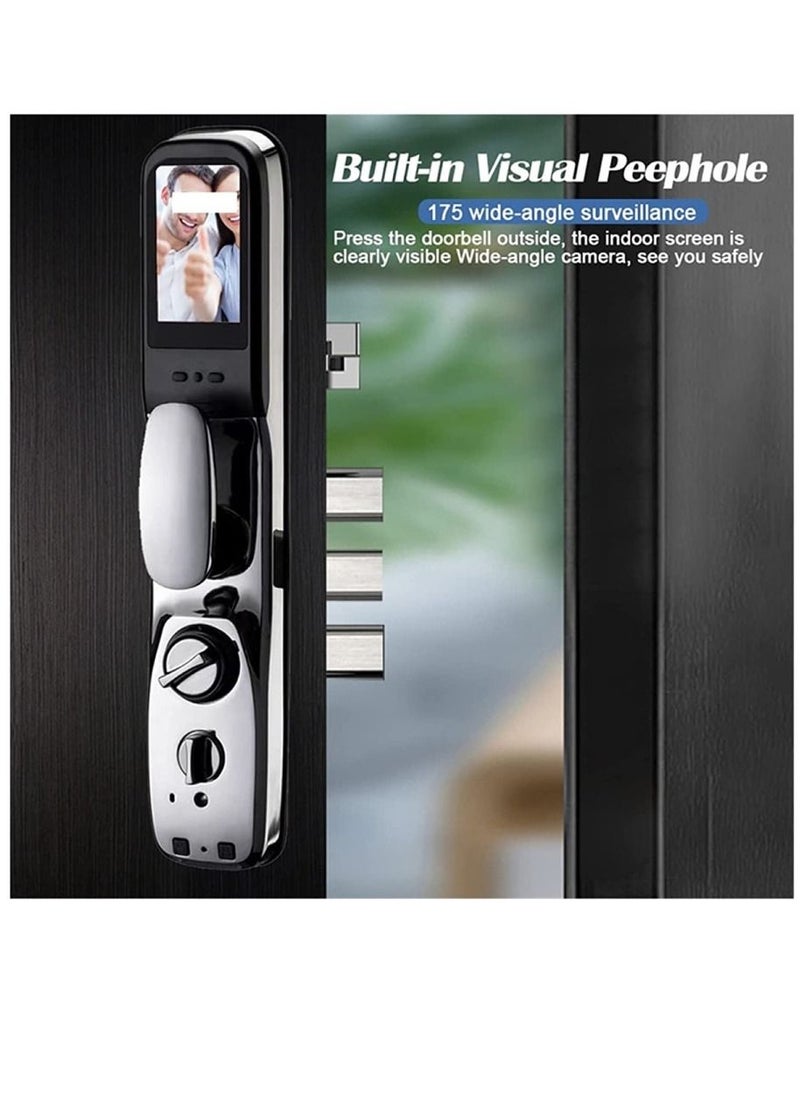 3D Face Real-time Intercom Smart Door Lock Security Face Camera Intelligent Fingerprint Password Biometric Electronic Key Unlock