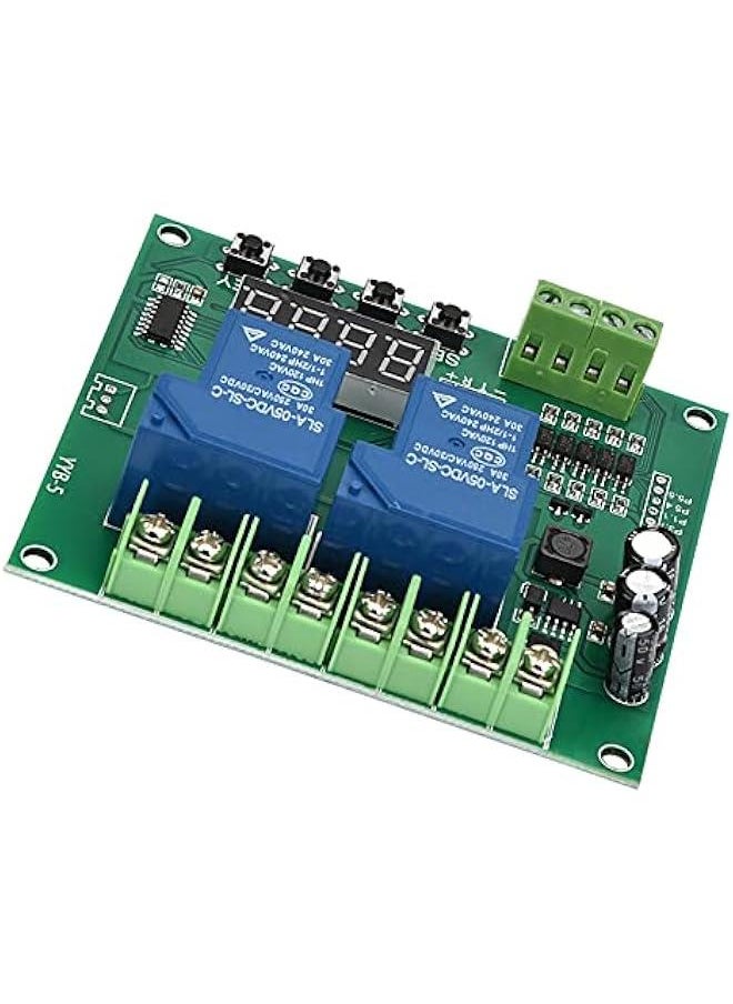 YYB-5 12v 24v Motor Forward/Reverse Control Board Two Relay Delay Timing Cycle Module Linear Actuator Control Board 2 Relay Timer