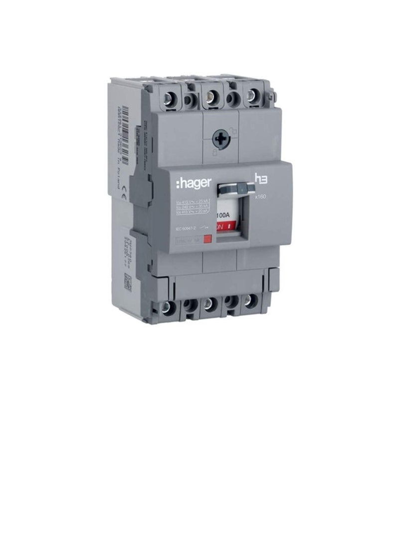 Moulded Case Circuit Breaker 100A FP 25KA MCCB HHA101Z 4P H3