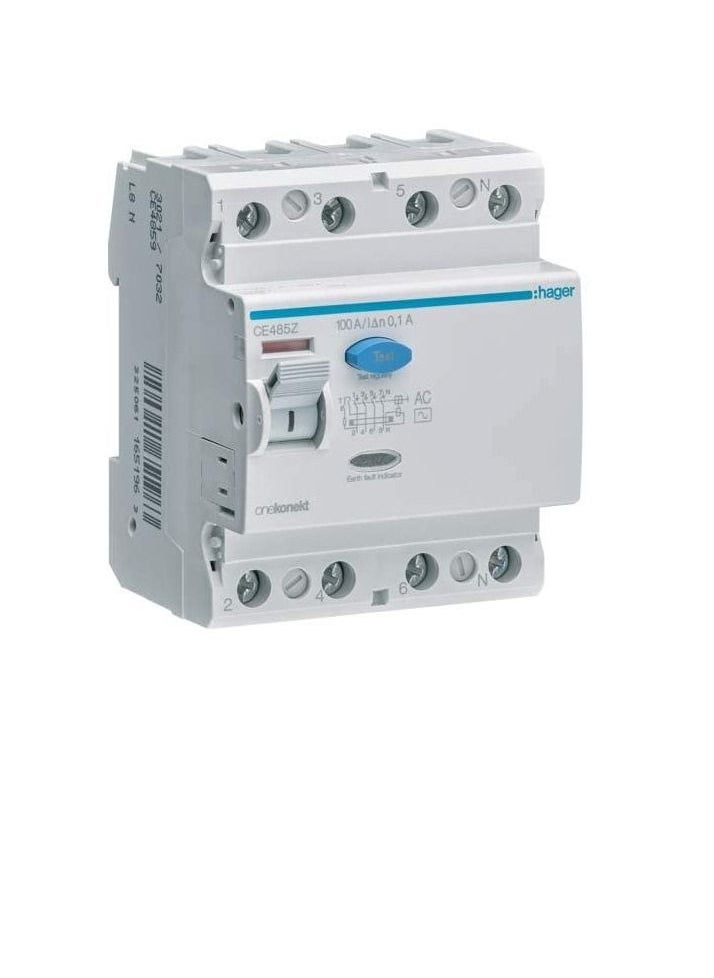 CE485Z 100A 4Pole 100MA Earth Leakage Circuit Breaker ELCB RCCB