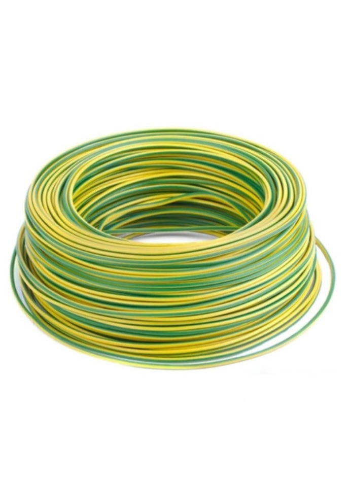 Oman Cables Single Core Copper PVC Wire Yellow / Green Color 500 M Roll - 450/750V