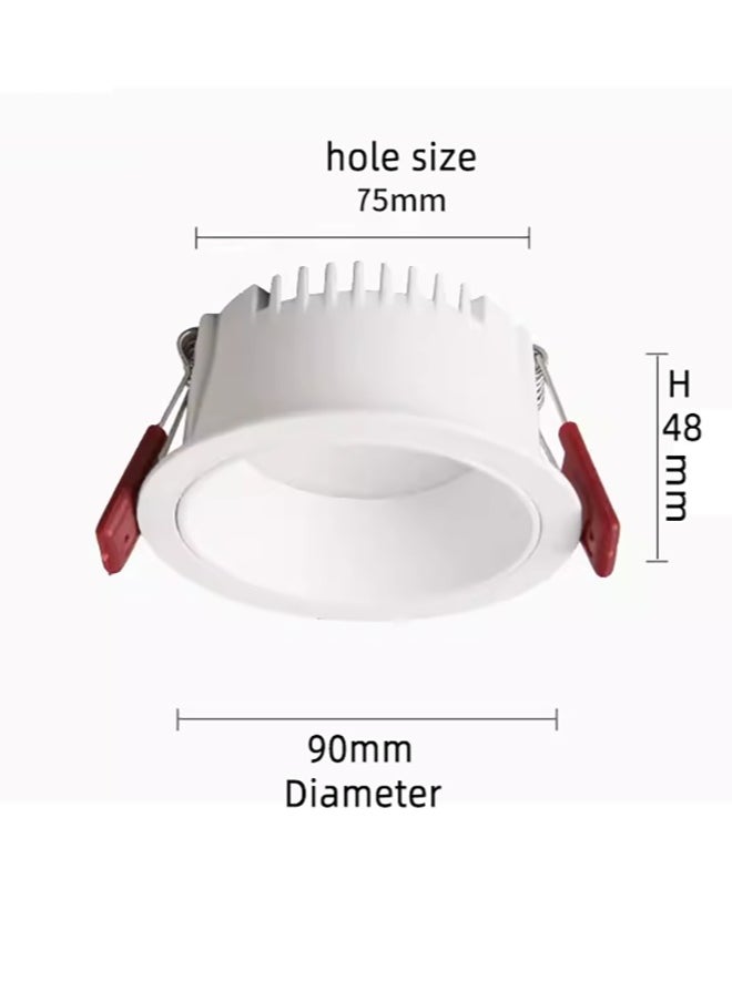 7W LED Recessed Downlight With Separate Driver AC85-265V,Surface Ceiling Panel Light White (PACK OF 2PCS)