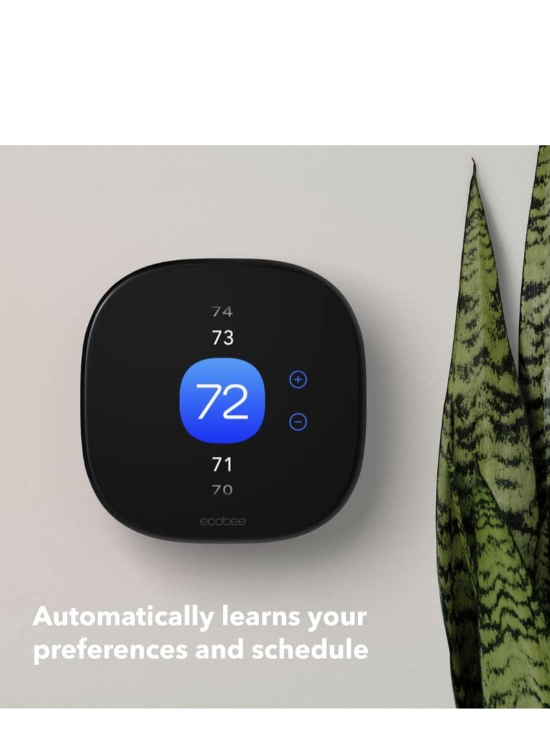 Ecobee Smart Thermostat Enhanced 6th Gen Without Sensor Black EB-STATE6L-01