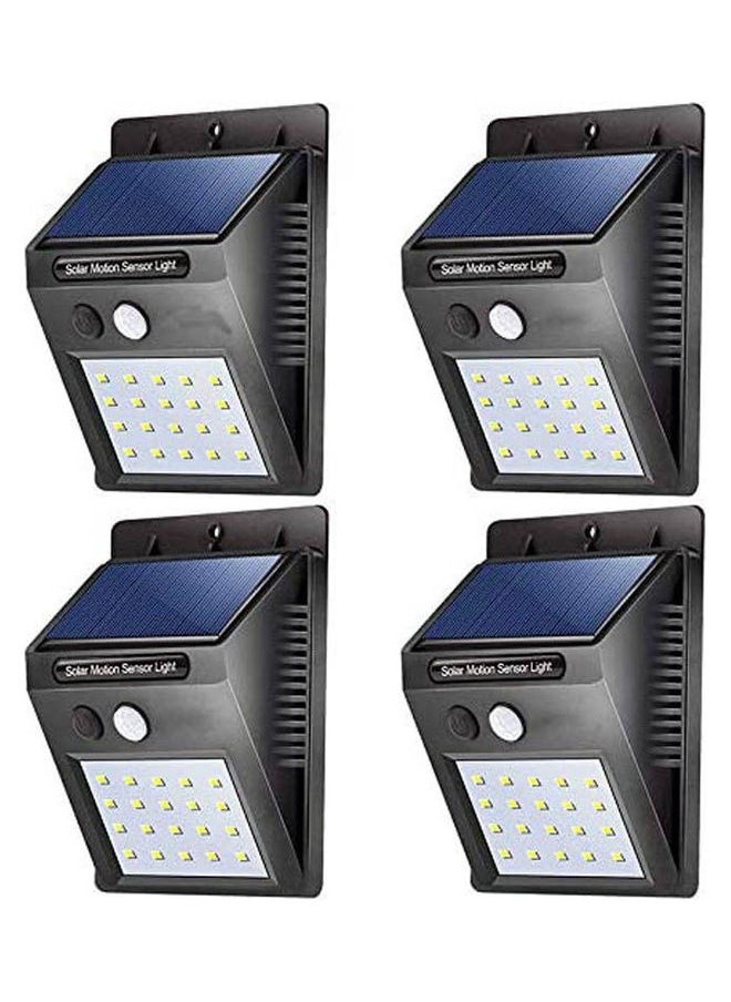 20 Led Solar Light Outdoor Night Wall Lamp Pir Motion Sensor Street Yard Path Home Garden Security Lights Energy Saving Black