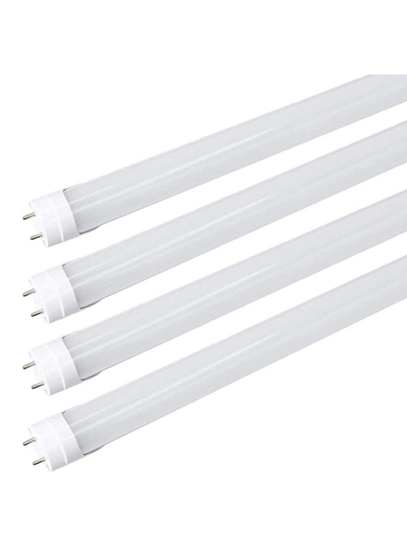 Pack Of 4 LED Tube light T8 Rod 4FT Cool White Dual End Powered Ballast Bypass 1800Lumens 20W Frosted Cover AC85 265V 24W Fluorescent Equivalent