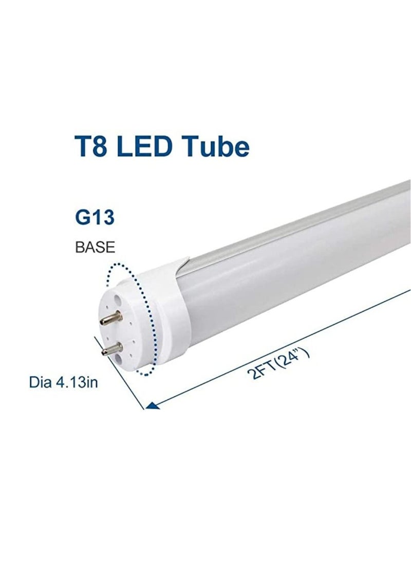 Pack Of 4 LED Tube light T8 Rod 4FT Cool White Dual End Powered Ballast Bypass 1800Lumens 20W Frosted Cover AC85 265V 24W Fluorescent Equivalent