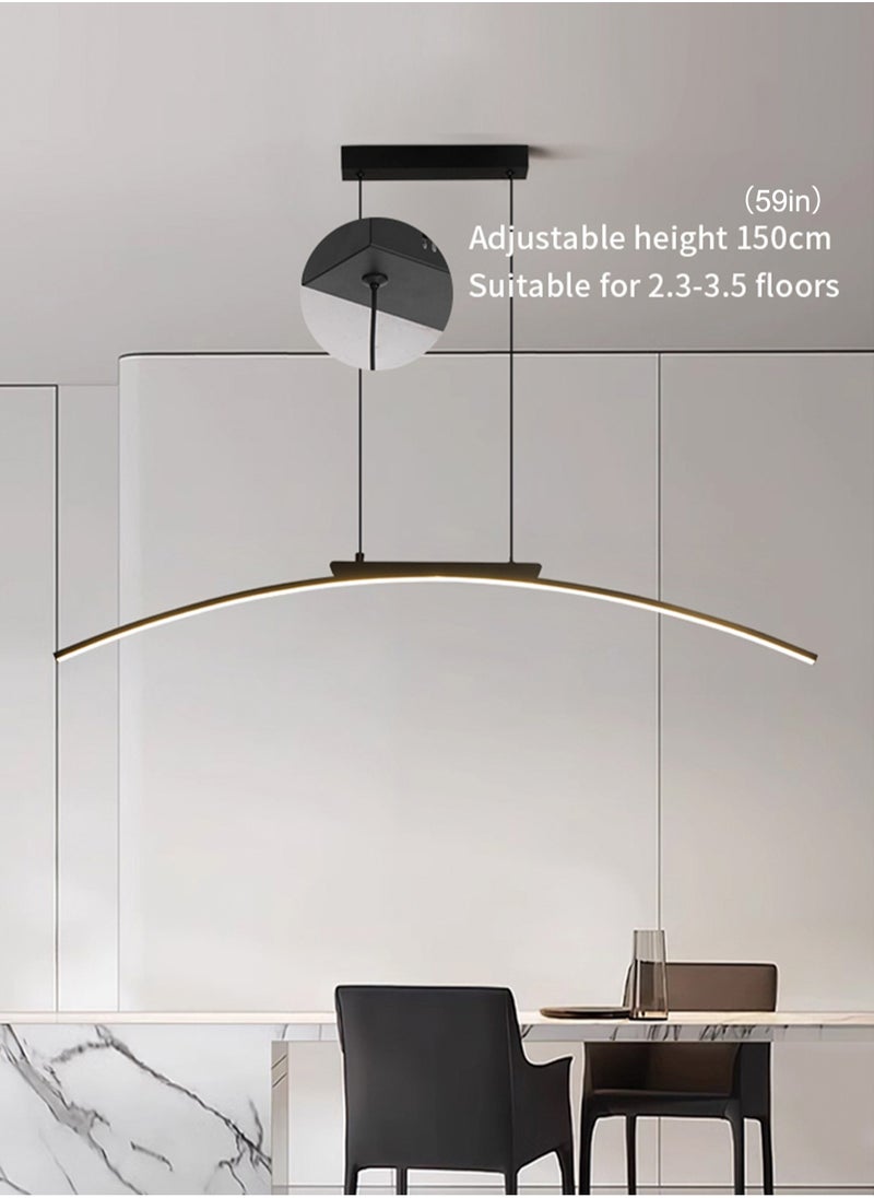 100CM - Three color temperature - Modern luxury - Restaurant pendant light, bedroom pendant light, 150cm height adjustable,chandelier