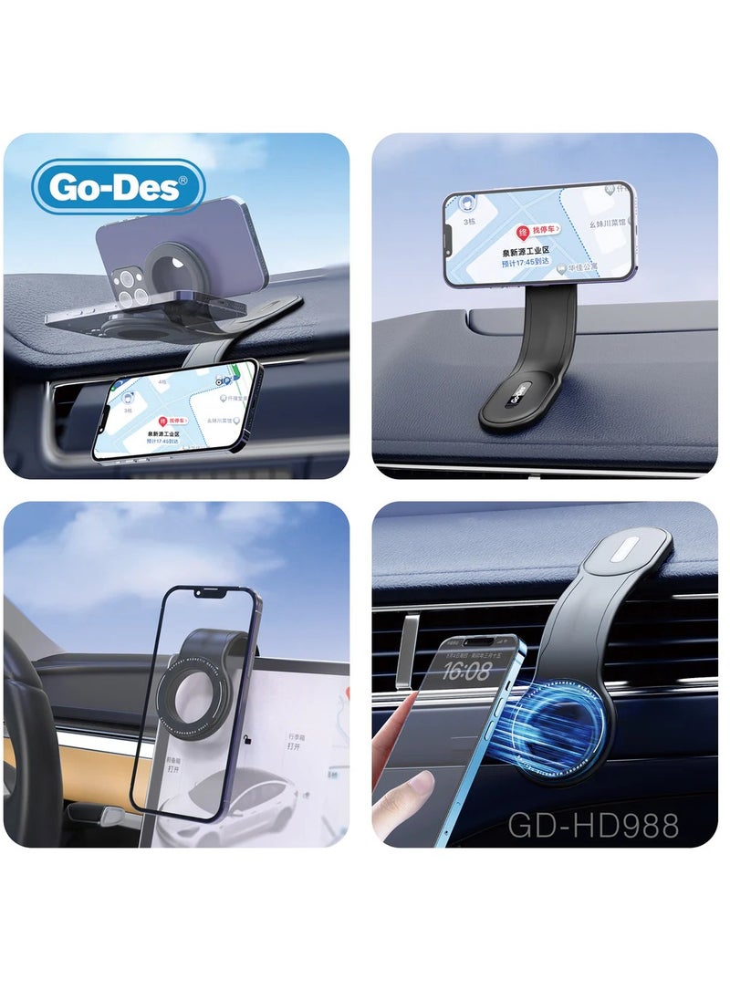 Go-Des Super Strong 20PCS Magnetic Fold Freely Car Phone Holder for iPhone Magnet GPS Car Support Mount