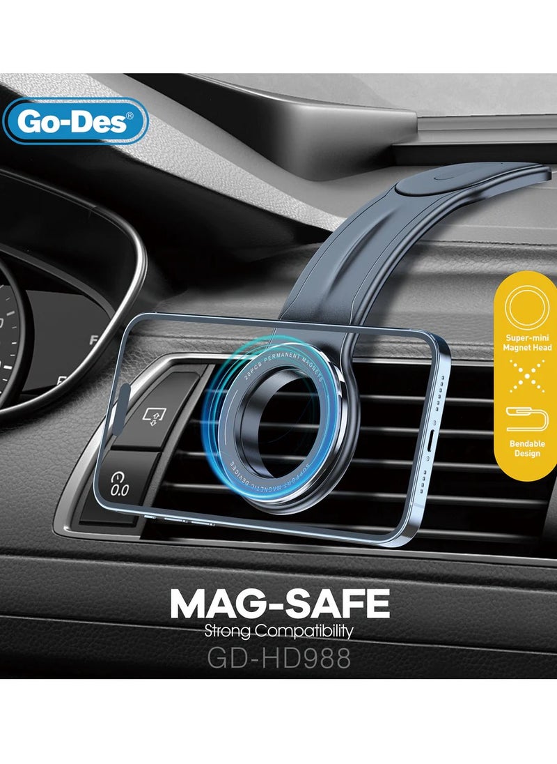 Go-Des Super Strong 20PCS Magnetic Fold Freely Car Phone Holder for iPhone Magnet GPS Car Support Mount