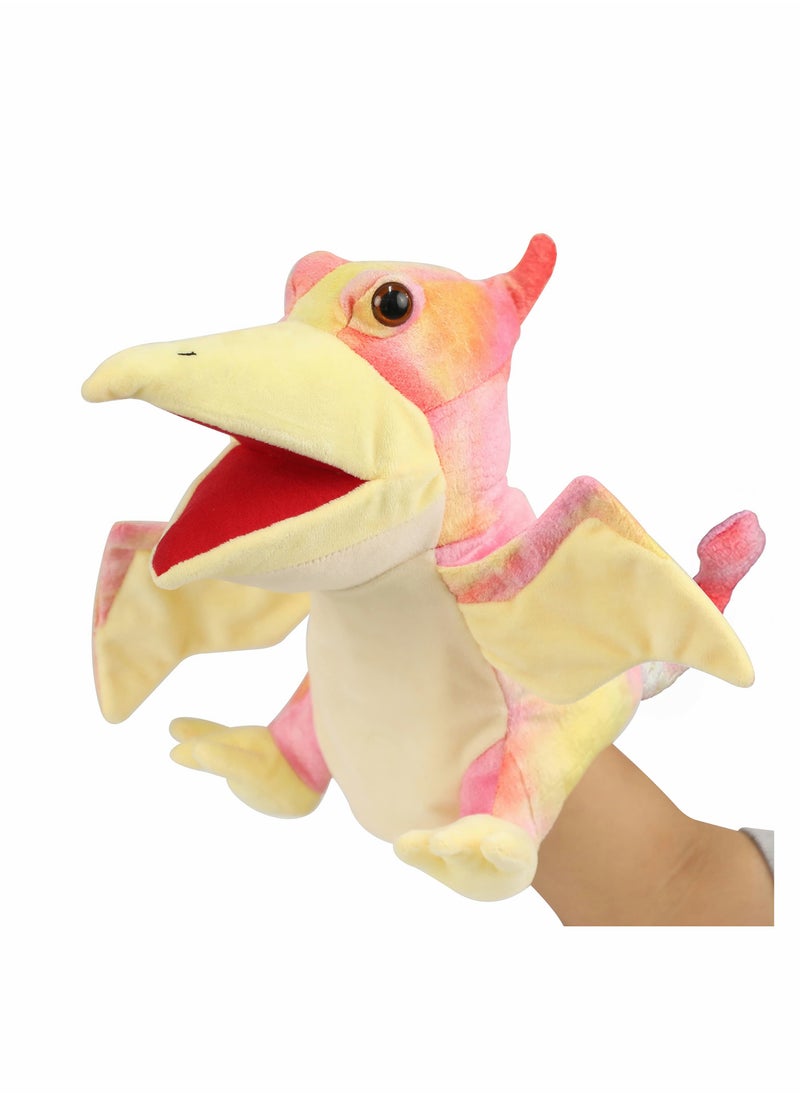 Dinosaur Hand Puppets, Pterosaur Rex Jurassic World Stuffed Animal lovely Soft Plush Toy, Open Movable Mouth Finger Gift, Birthday Gifts for Kids, Creative Role Play