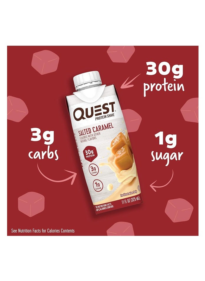 Quest Protein Shake Salted Caramel Pack Of 4 (325ml X 4 Pieces)