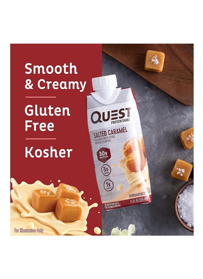 Quest Protein Shake Salted Caramel Pack Of 4 (325ml X 4 Pieces)