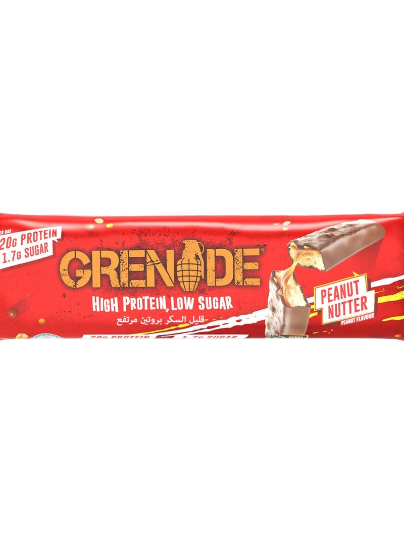 Grenade High Protein, Low Sugar Bar - Peanut Nutter, 12 x 60 g