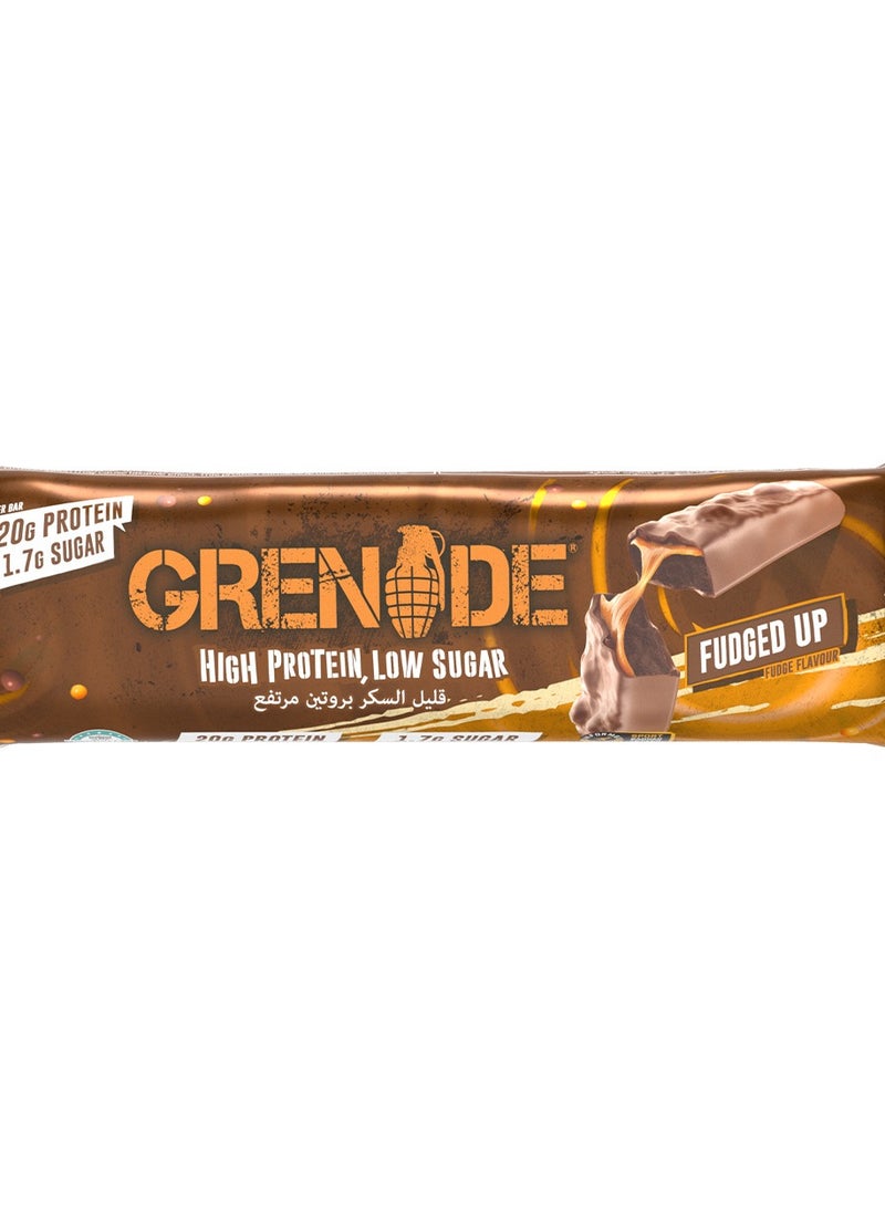 Grenade High Protein, Low Sugar Bar - Fudged Up, 12 x 60 g