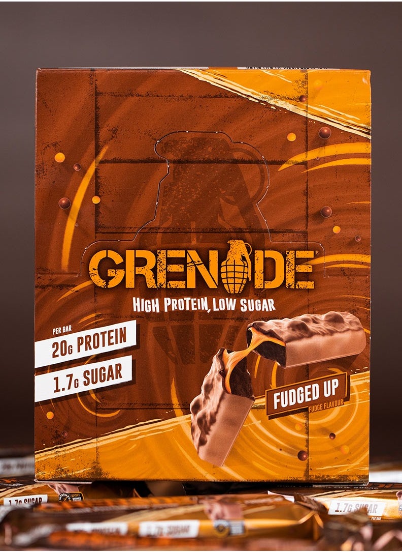 Grenade High Protein, Low Sugar Bar - Fudged Up, 12 x 60 g