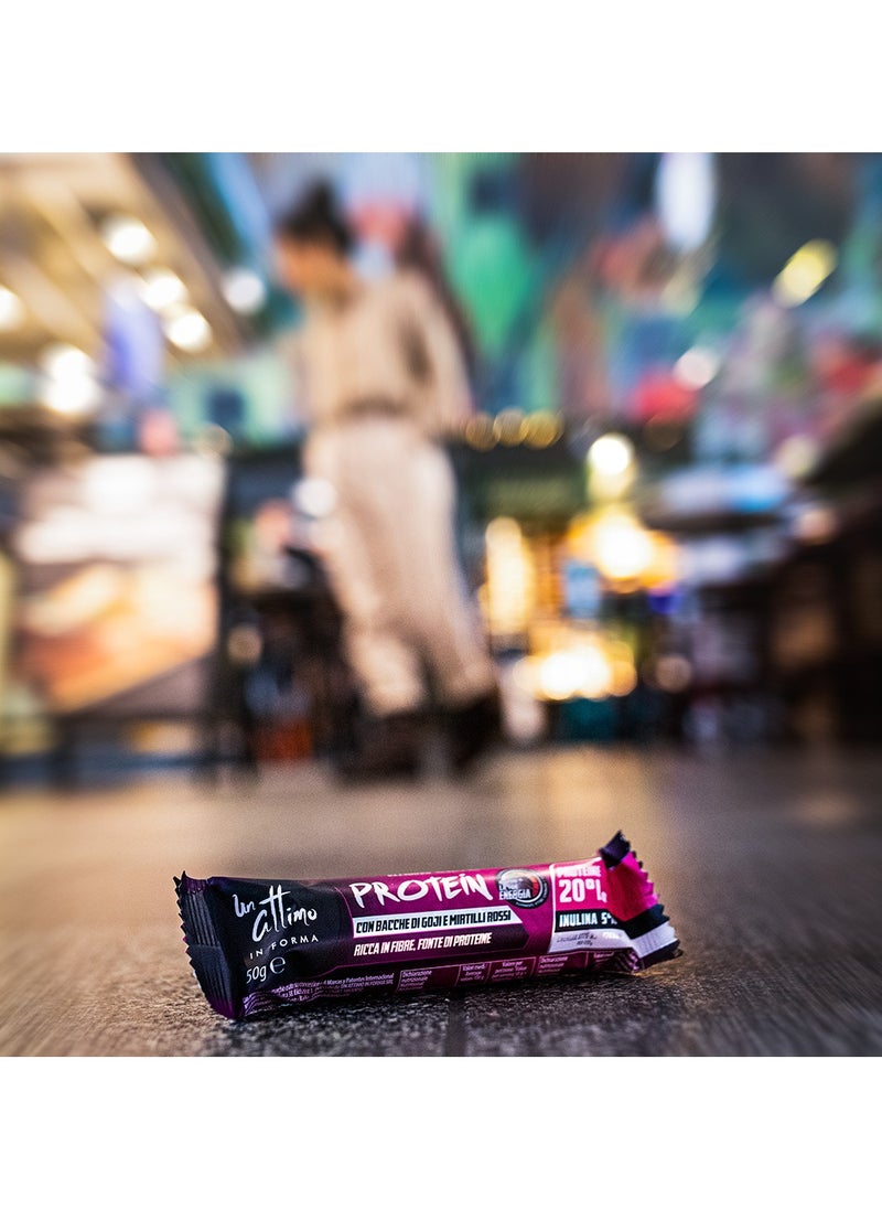 Protein Bar with 20% Protein and 5% Inulin - Goji Berry and Blueberry Flavor