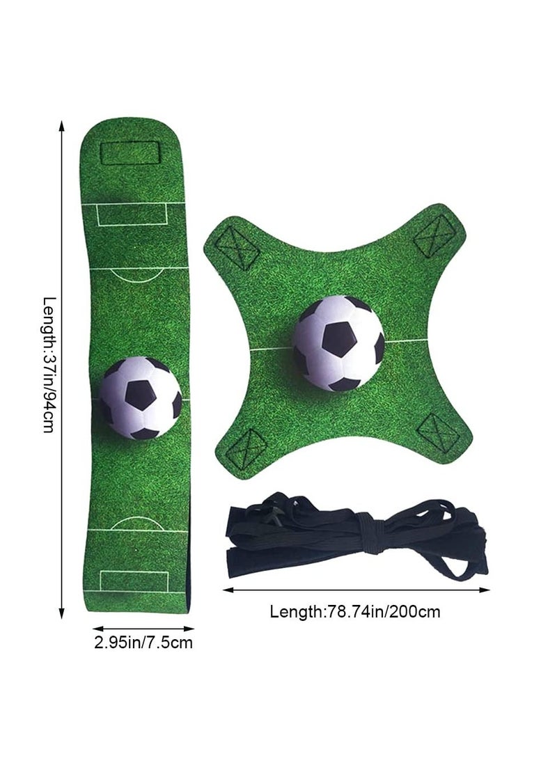 Football Kick Trainer Soccer Training Equipment Aid Skills Improvement Solo Practice for Kids Adults Hands Free Universal Fits All Size Footballs