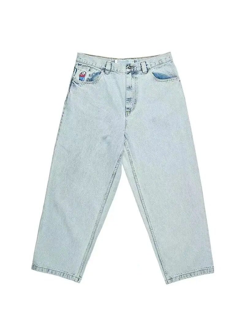 Polar Skateboard Embroidered Denim Shorts Trousers light blue 92