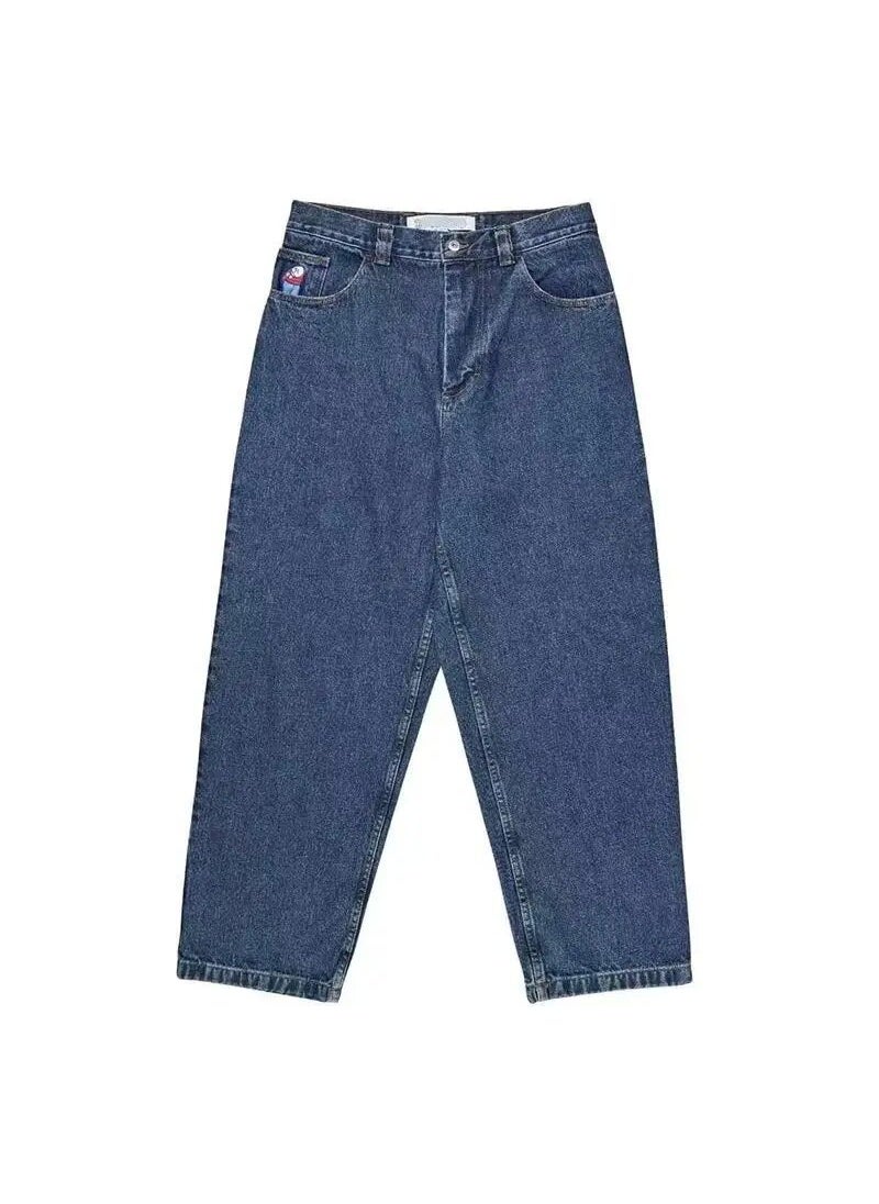 Polar Skateboard Embroidered Denim Shorts Trousers dark blue 92