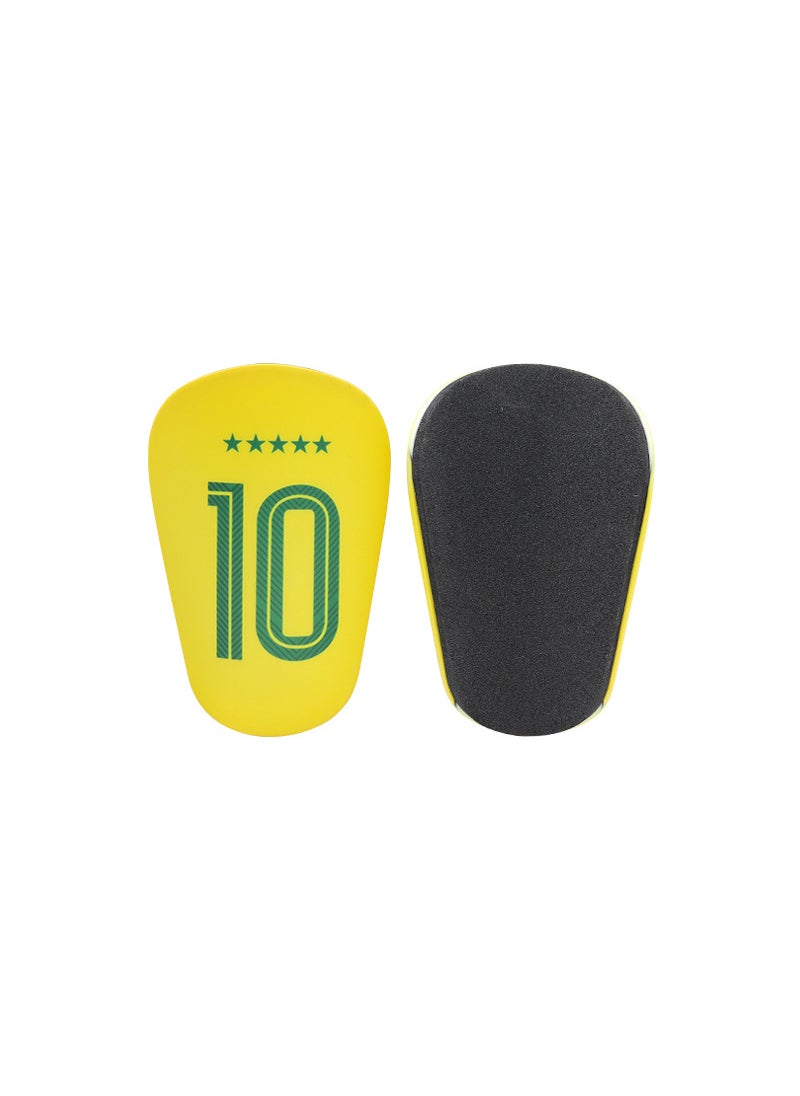 Professional Soccer Shin Guards with Sleeves for Adults and KidsNo. 10 yellow green No. 10 yellow green