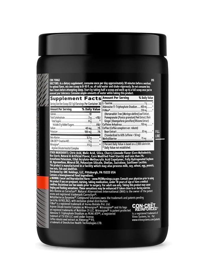 GNC AMP Tri-Phase Multi-Action Pre-Workout | Supports Muscle Performance & Endurance | Cherry Limeade | 30 Servings