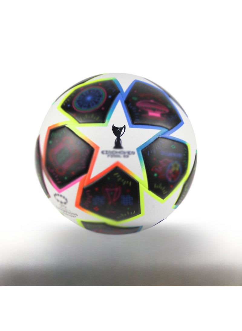 Professional Size 5 Soccer Ball Durable Match Training Star Ball Machine Sticker No.5