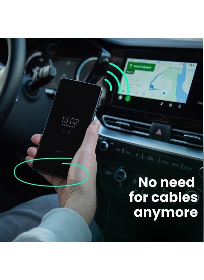 Wireless Android Auto Dongle - Connects Automatically to Android Auto - Easy Plug and Play Setup - Free Companion App - Made in Europe