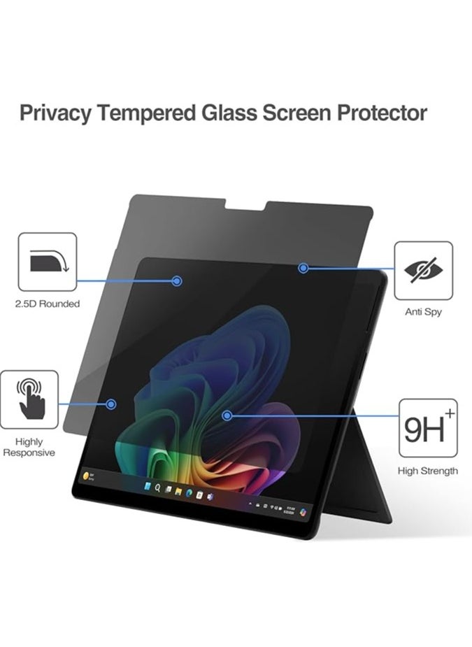 Screen Protector for Surface Pro 11 13 Inch 2024, Anti-Spy Tempered Glass Film Guard for 13