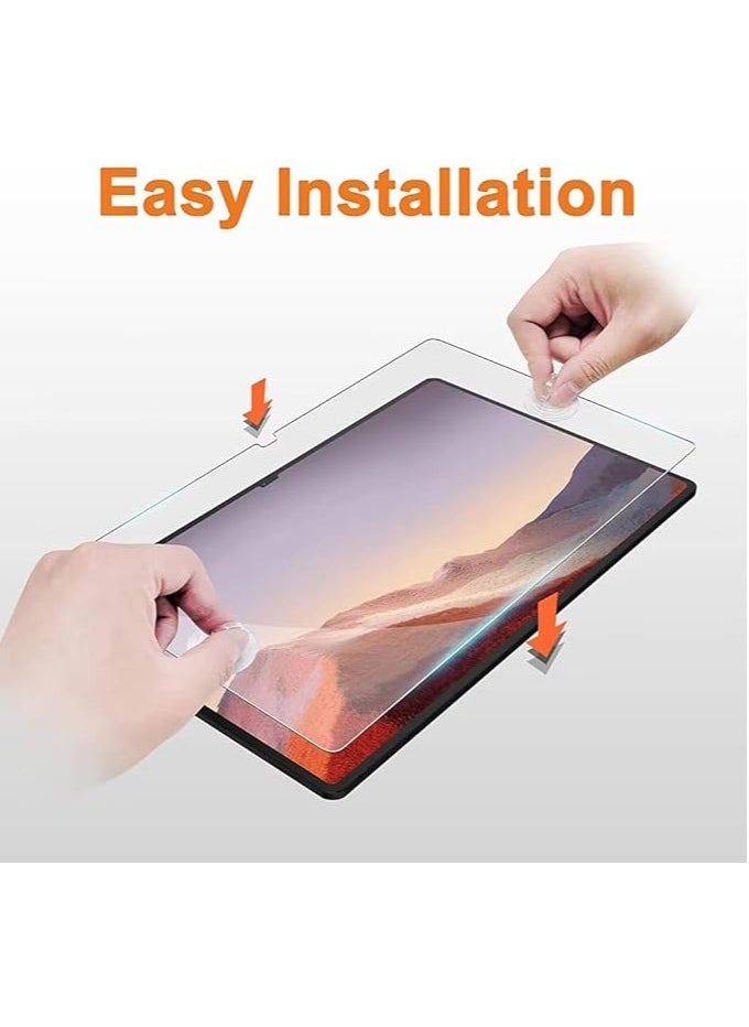 Glass Screen Protector for Samsung Galaxy Tab S9 FE Plus, 2 Pieces, Clear, 9H Hardness, Anti-Scratch, Bubble-Free (Galaxy Tab S9 FE Plus)