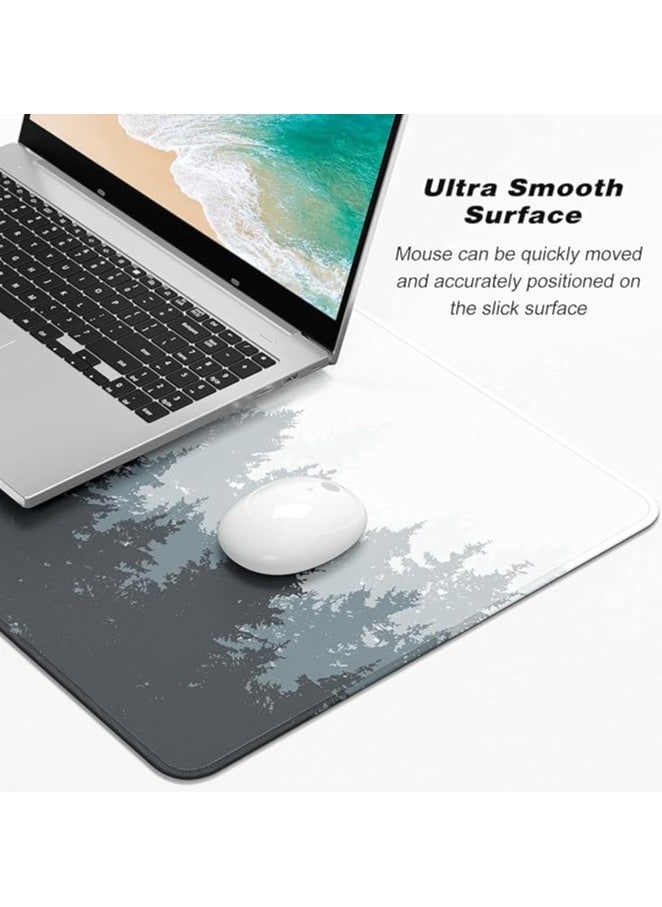 Gaming Mouse Pad XXL, 900 x 400MM Extended Large Mousepad,Big Computer Keyboard Desk Pad, Waterproof Mouse Mat with Stitched Edges and Non-Slip Base for Office Home Gaming (Froest)