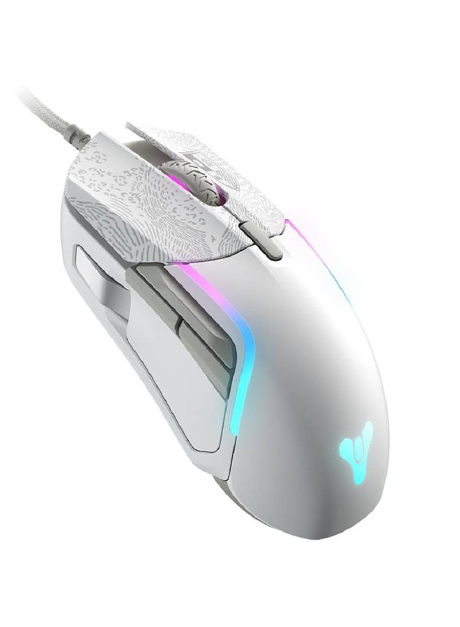 Rival 5 Destiny 2 Edition Wired Optical Mouse, With RGB Lighting, 40G Acceleration, 1000Hz / 1 ms Polling Rate, 9 Buttons, 100-18000 CPI Increments, Gray | 62552