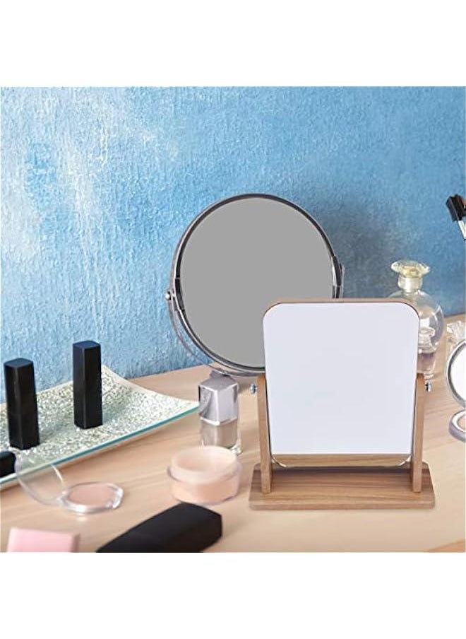 Desktop Vanity Mirror Desk Mirror Decor Household Mirror Makeup Mirror Cosmetic Mirror Stereo Mirror Desktop Mirror Portable Mirror Wooden Mirror Stylish Mirror Single Side Mirror