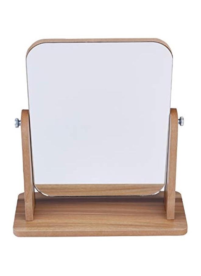 Desktop Vanity Mirror Desk Mirror Decor Household Mirror Makeup Mirror Cosmetic Mirror Stereo Mirror Desktop Mirror Portable Mirror Wooden Mirror Stylish Mirror Single Side Mirror