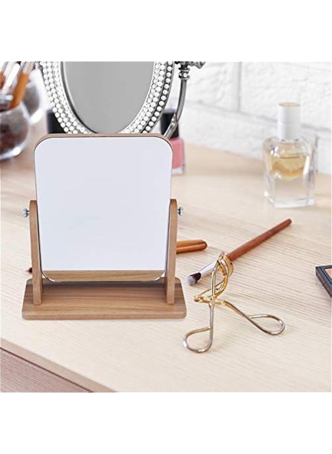 Desktop Vanity Mirror Desk Mirror Decor Household Mirror Makeup Mirror Cosmetic Mirror Stereo Mirror Desktop Mirror Portable Mirror Wooden Mirror Stylish Mirror Single Side Mirror