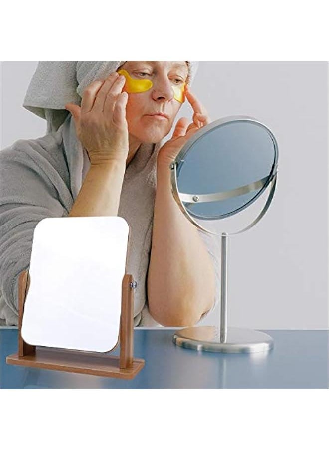 Desktop Vanity Mirror Desk Mirror Decor Household Mirror Makeup Mirror Cosmetic Mirror Stereo Mirror Desktop Mirror Portable Mirror Wooden Mirror Stylish Mirror Single Side Mirror