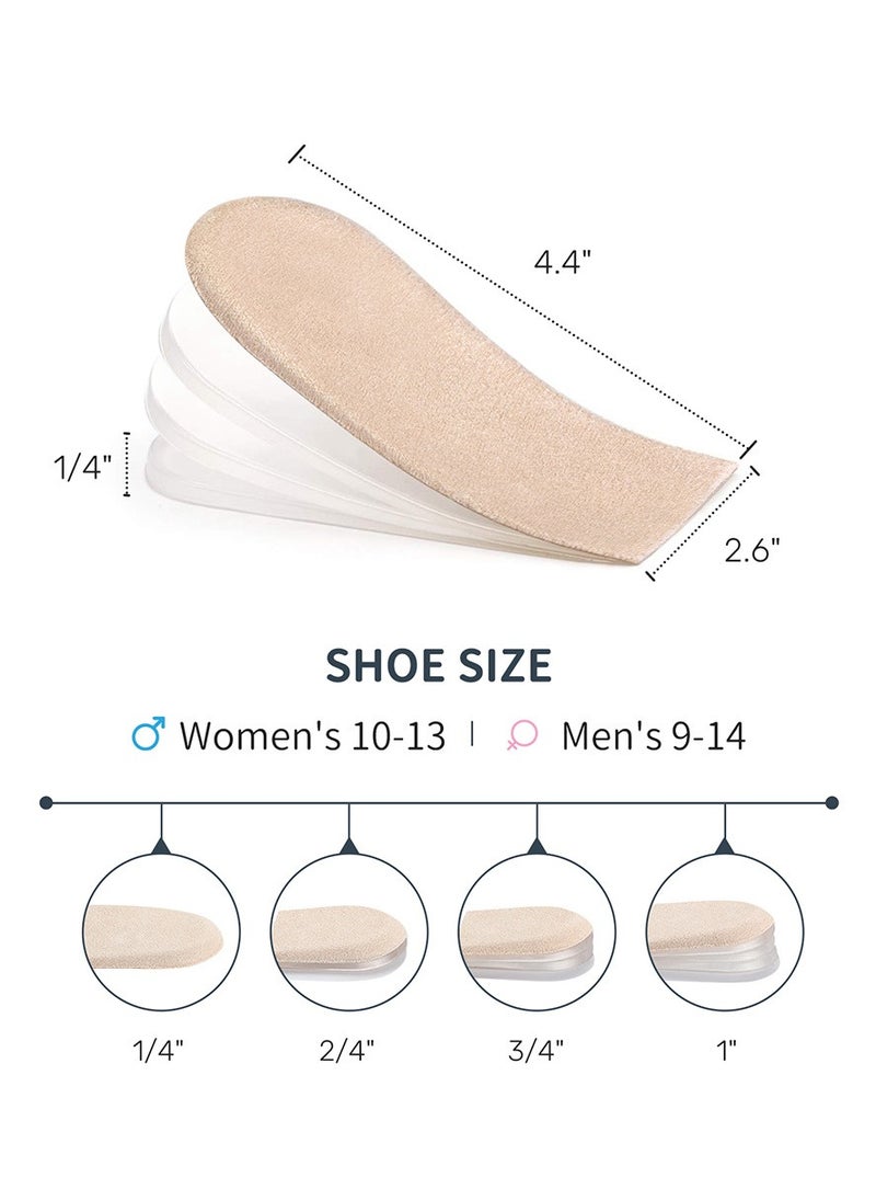 Adjustable Height Enhancer Invisible Insole Unisex (2 Suede Pads + 6 Gel Pads)