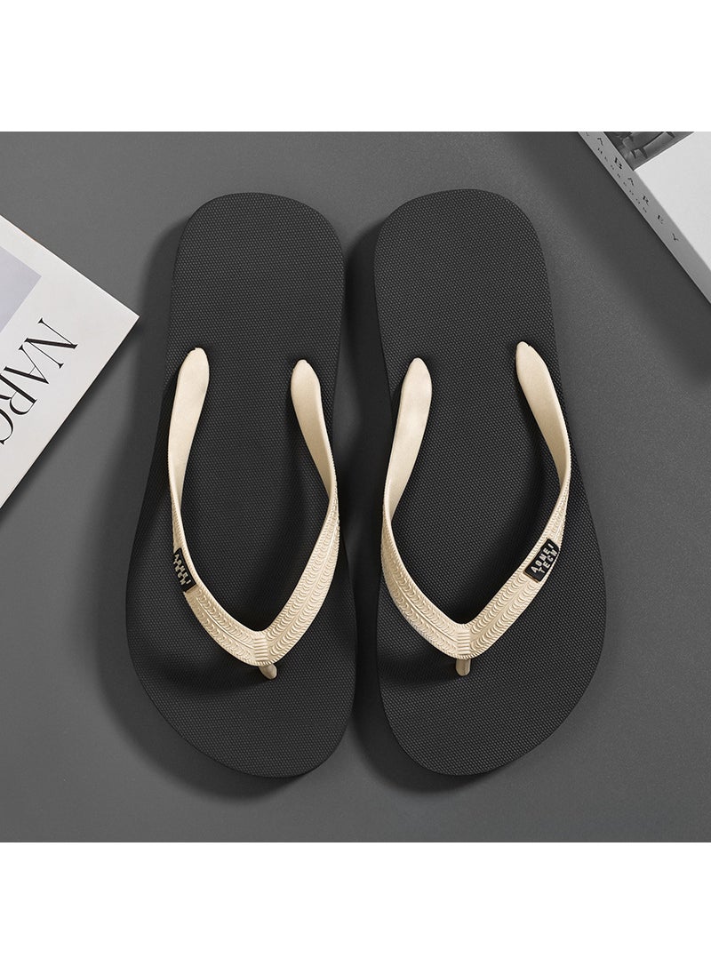 2023 Mens Summer Slides Non-slip Sport Sandals Beach Flip-Flops2588 black beige 2588 black beige