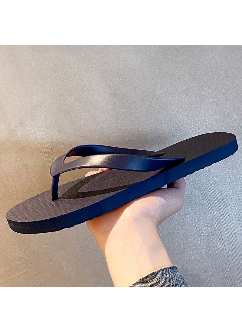 Chic Mens Summer Flip-Flops Casual Anti-Slip Flatdark blue dark blue