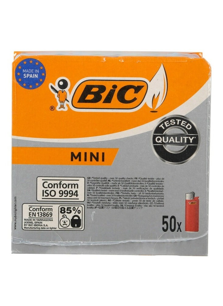 BIC J5 Mini Lighter - 50pc Multi-Color Set