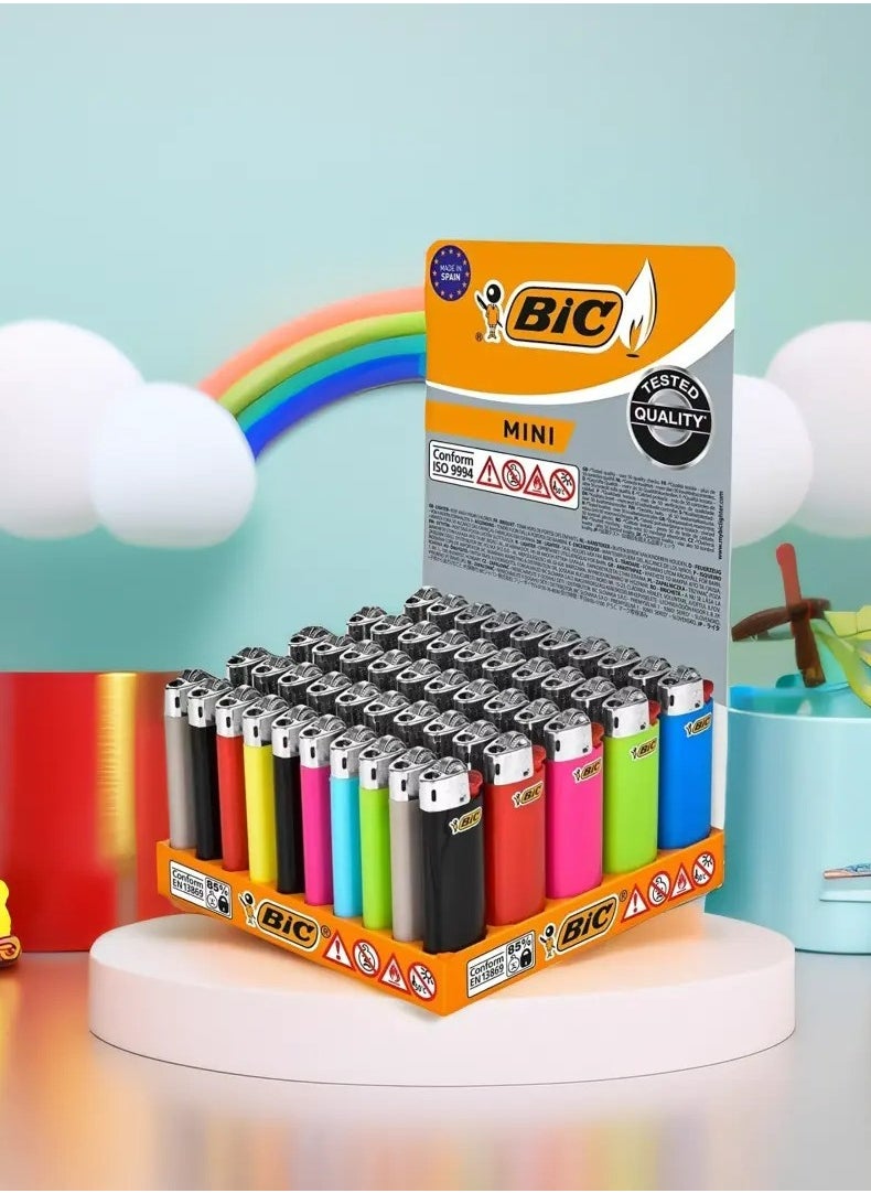 BIC J5 Mini Lighter - 50pc Multi-Color Set